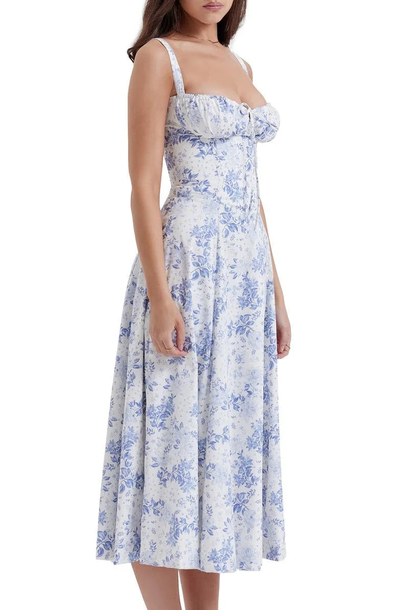 Jupiter - Floral Midriff Waist Shaper Dress