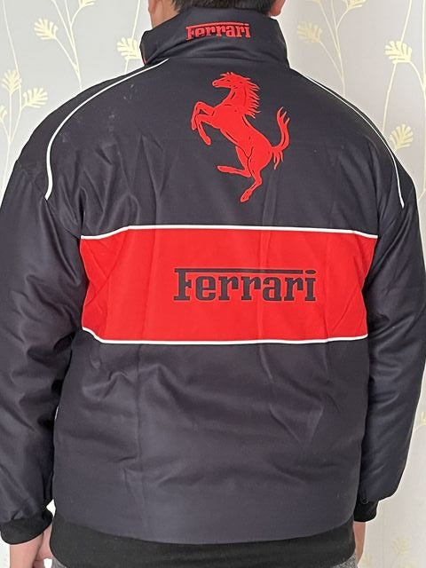 Vintage Ferrari and Red Bull Bomber Racing Jacket
